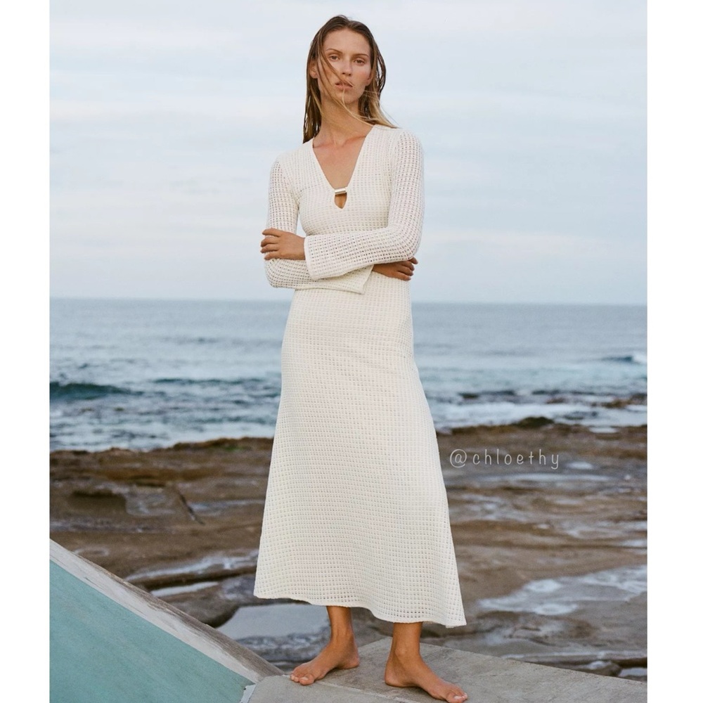 Zara CROCHET MIDI DRESS